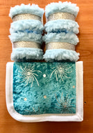 Aqua Sparkle Velvet Toy Pony Saddlecloth Set