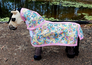 Glitter Unicorn Toy Pony Rug/Neck Combo