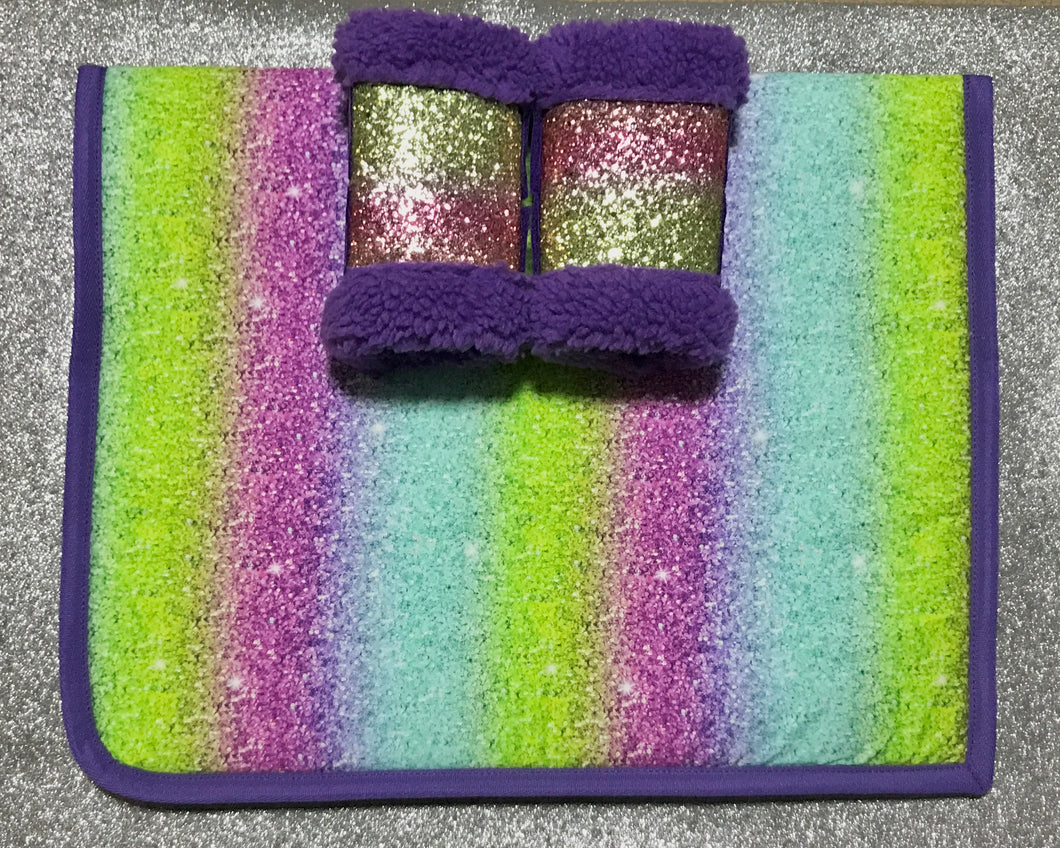 Rainbow Sparkle Saddlecloth Set