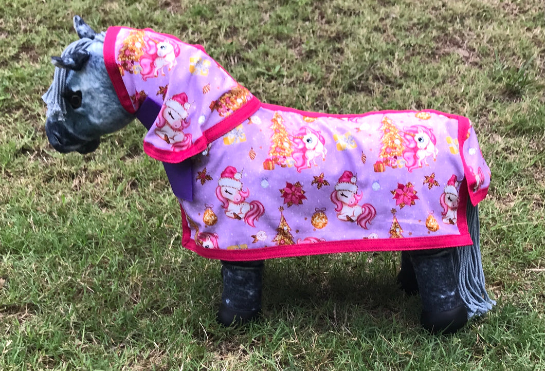 Christmas Unicorn Toy Pony Rug/Neck Combo