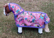 Rainbow Unicorn Toy Pony Rug/Neck Combo